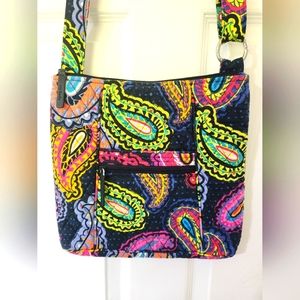 Vera Bradley Twilight Paisley Quilted Hipster Crossbody Shoulder Bag
